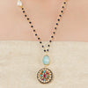 Gold Plated Ratnahaar Navrattan Kundan Marcasite Necklace