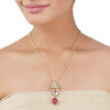 Gold Plated Ratnahaar Kundan Mother of Pearl Necklace