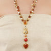 Gold Plated Ratnahaar Kundan Carnelian Necklace