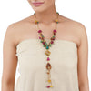 Gold Plated Ratnahaar Carved Carnelian Necklace