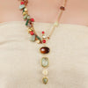 Gold Plated Ratnahaar Tiger Eye Necklace