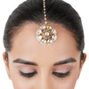 Gold Plated Kundan Flower Tika