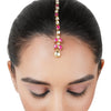 Gold Plated Kundan Red White Tika