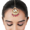 Gold Plated Kundan Lotus Tika
