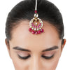 Gold Plated Red Kundan Chand Tika