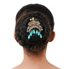 Gold Plated Turquoise Kundan Juda Pin
