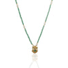 Gold Plated Poorak Green Necklace Set