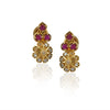 Gold Plated Poorak Ruby Pearl Necklace Set