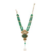 Gold Plated Poorak Green Heritage Necklace Set