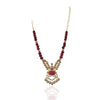 Gold Plated Poorak Kundan Tourmaline Heritage Necklace Set