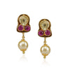 Gold Plated Poorak Kundan Pendant Necklace Set