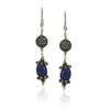 Silver Plated Poorak Zircon Blue Tassel Necklace Set
