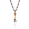 Gold Plated Poorak Tourmaline Tassel Necklace Set