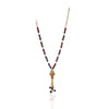 Gold Plated Poorak Tourmaline Tassel Necklace Set
