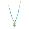 Gold Plated Poorak Turquoise Zircon Floral Necklace Set