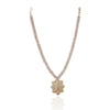 Gold Plated Poorak Rose Quartz Zircon Pendant Necklace Set