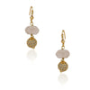 Gold Plated Poorak Rose Quartz Zircon Pendant Necklace Set