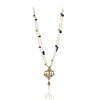 Gold Plated Poorak Kundan Lapiz Necklace Set
