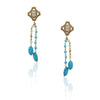 Gold Plated Poorak Zircon Turquoise Necklace Set