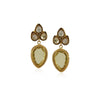 Gold Plated Poorak Coral Citrine Kundan Necklace Set