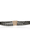 Gold Plated Poorak Zircon Black Onyx Choker Set