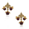 Gold Plated Poorak Kundan Ruby Necklace Set