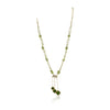 Gold Plated Poorak Peridot Zircon  Necklace Set