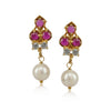 Gold Plated Poorak Zircon Necklace Set