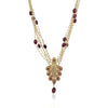 Gold Plated Poorak Ruby Pearl Necklace Set