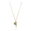 Gold Plated Poorak Peridot Citrine Necklace Set