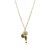 Gold Plated Poorak Peridot Citrine Necklace Set