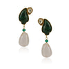 Gold Plated Poorak Kundan Rose Quartz Necklace Set