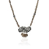Silver Plated Poorak Zircon Smokey Quartz Necklace Set