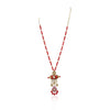 Gold Plated Poorak Kundan Coral Necklace Set