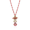 Gold Plated Poorak Kundan Coral Necklace Set