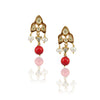 Gold Plated Poorak Kundan Coral Necklace Set