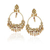 Gold Plated Bala Kundan Carnelian Hoop Earrings