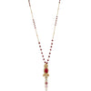 Gold Plated Ratnahaar Ruby Zircon Necklace