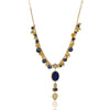Gold Plated Ratnahaar Kundan Lapiz Carved Citrine Necklace