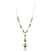 Gold Plated Ratnahaar Kundan Onyx Coral Necklace
