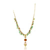 Gold Plated Ratnahaar Kundan Green Onyx Carnelian Necklace
