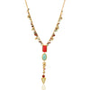 Gold Plated Ratnahaar Kundan Coral Necklace