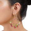 Gold Plated Balan Tourmaline Peridot Hoops