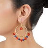 Gold Plated Balan Carnelian Lapiz Hoops