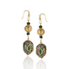 Gold Plated Dor Green Onyx Necklace Set