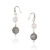 Silver Plated Dor Rose Quartz Zircon Necklace Set