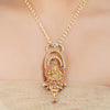 Gold Plated Barsaat Laxshmi Ruby Pearl Necklace Set
