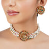 Gold Plated Barsaat Rainbow Zircon Choker Set