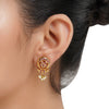 Gold Plated Barsaat White  Carved Rose Coral Zircon Necklace Set