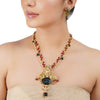 Gold Plated Barsaat Carved Citrine Kundan Signature Set